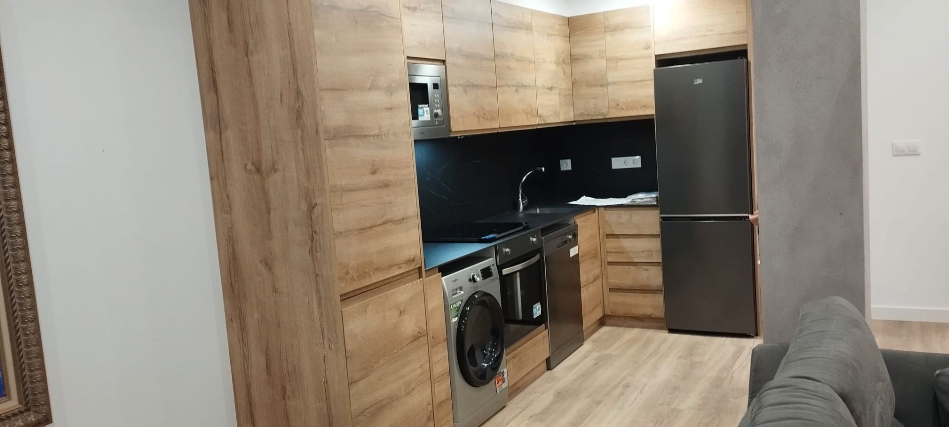 Cuina de Planta baixa de lloguer en Santander amb Calefacció, Moblat i Forn