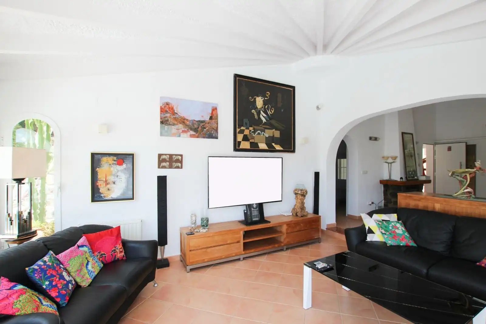 Living room of Houses for sale in Calpe / Calp  with Air Conditioner, Heating and Private garden