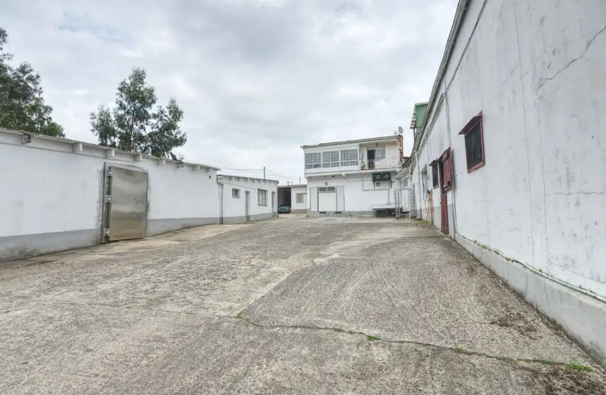 Vista exterior de Nave industrial en venta en Cambre 