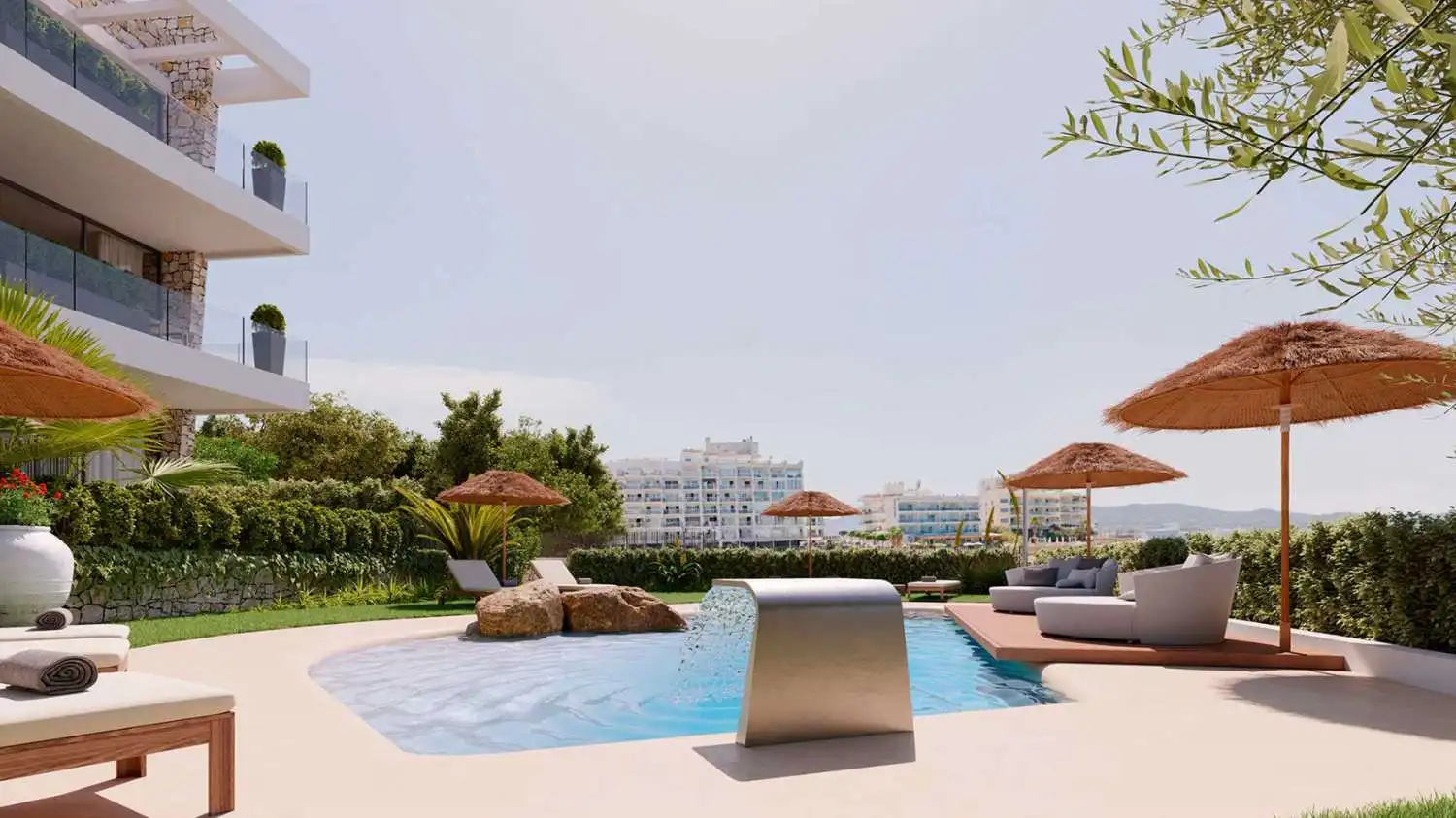 Piscina de Apartament en venda en Sant Antoni de Portmany amb Aire condicionat, Calefacció i Piscina