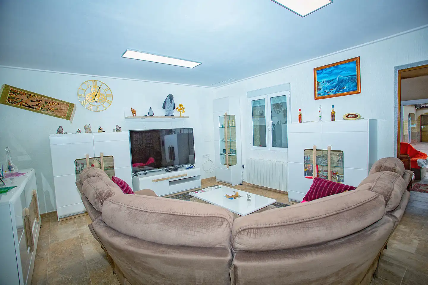 Sala de estar de Finca rústica en venta en Aspe con Aire acondicionado, Calefacción y Jardín privado