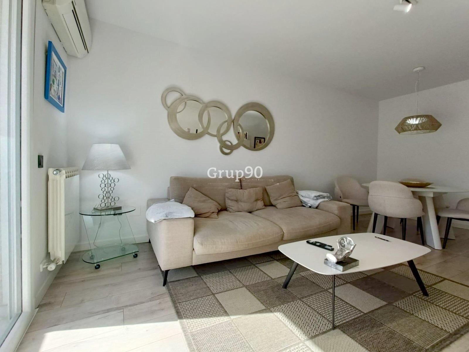 Living room of Flat for sale in  Lleida Capital  with Air Conditioner, Heating and Parquet flooring