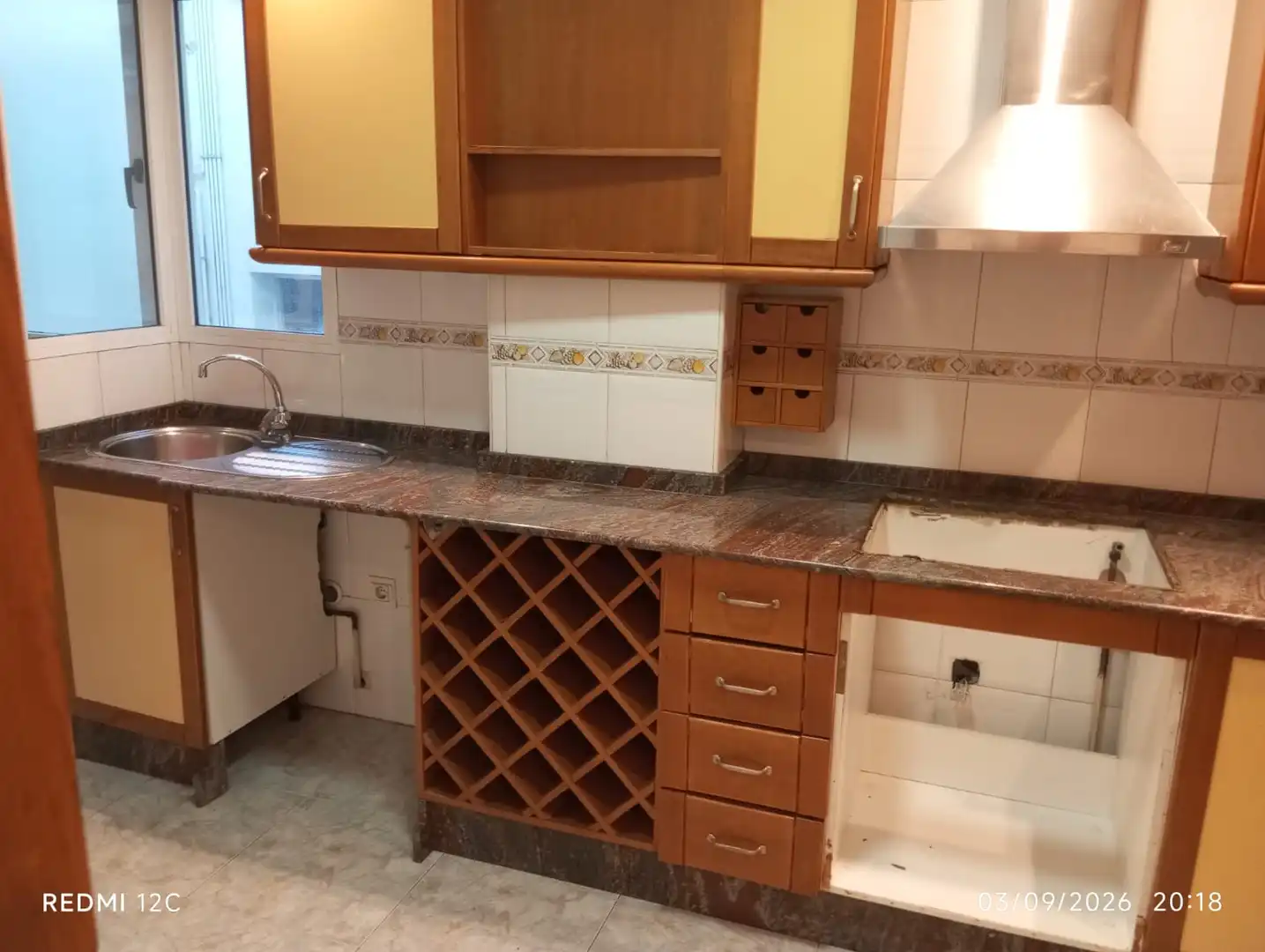 Cuina de Pis de lloguer en Murcia amb Aire condicionat, Terrassa i Balcó