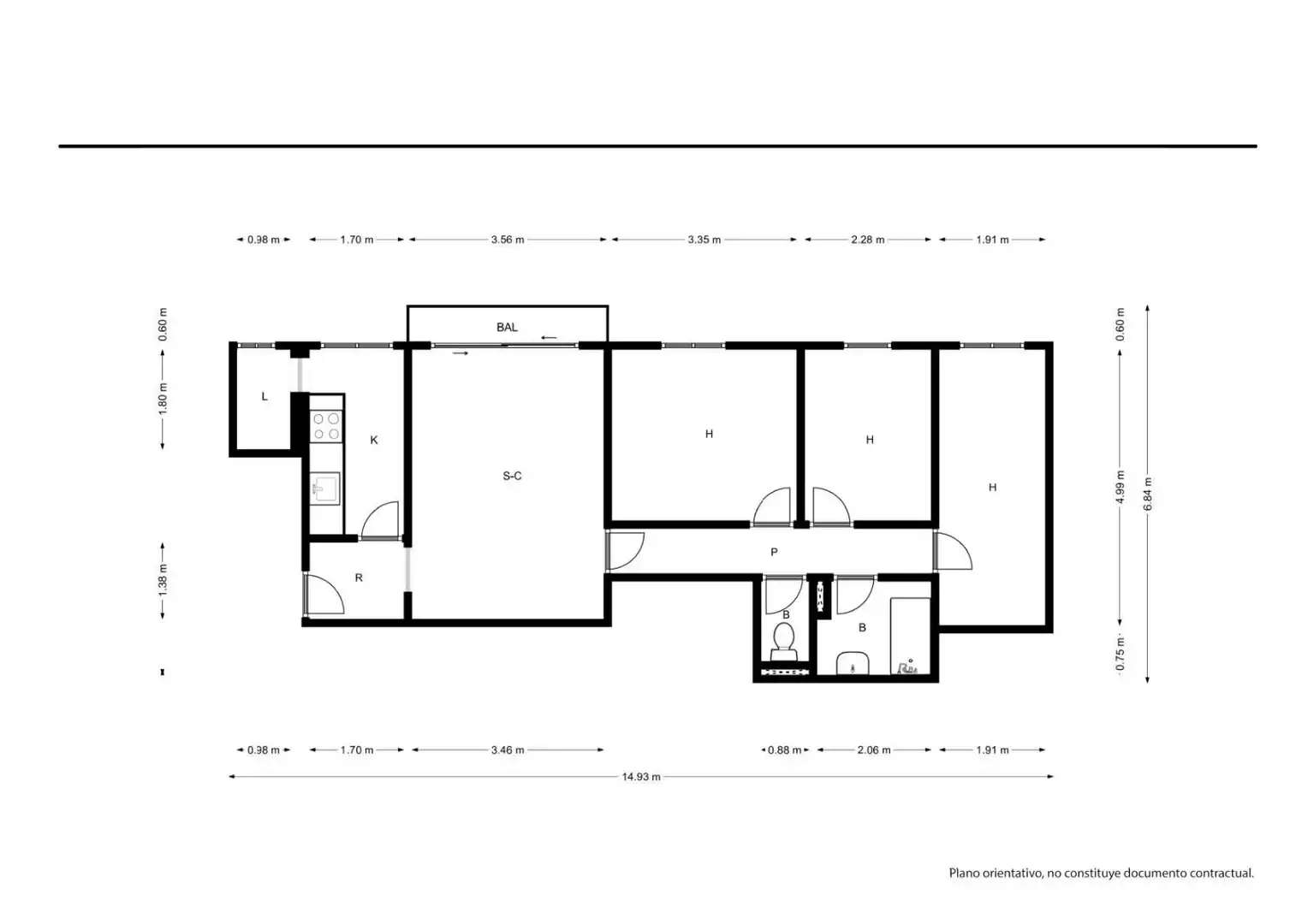Wohnung zum Verkauf in Sabadell mit Terrasse und Balkon
