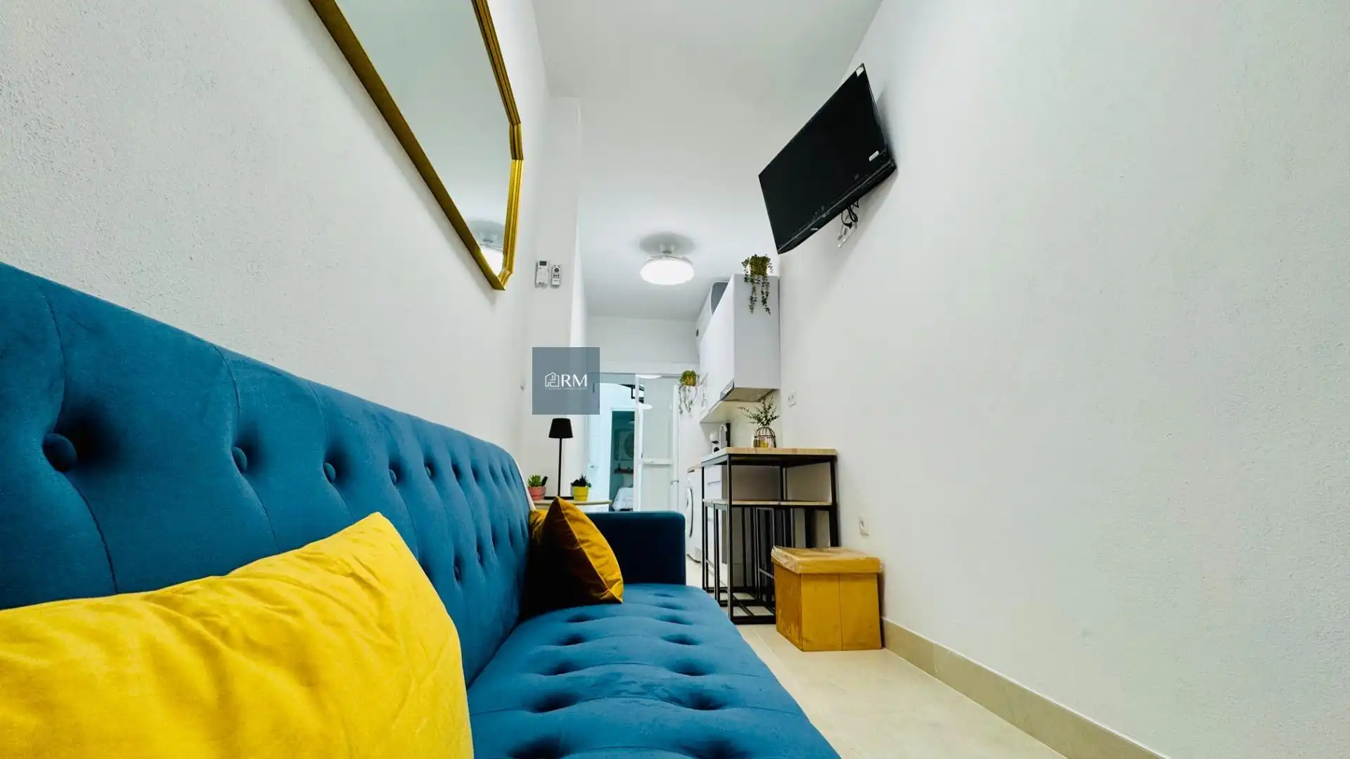 Sala de estar de Apartamento de alquiler en Sanlúcar de Barrameda con Aire acondicionado, Amueblado y Balcón
