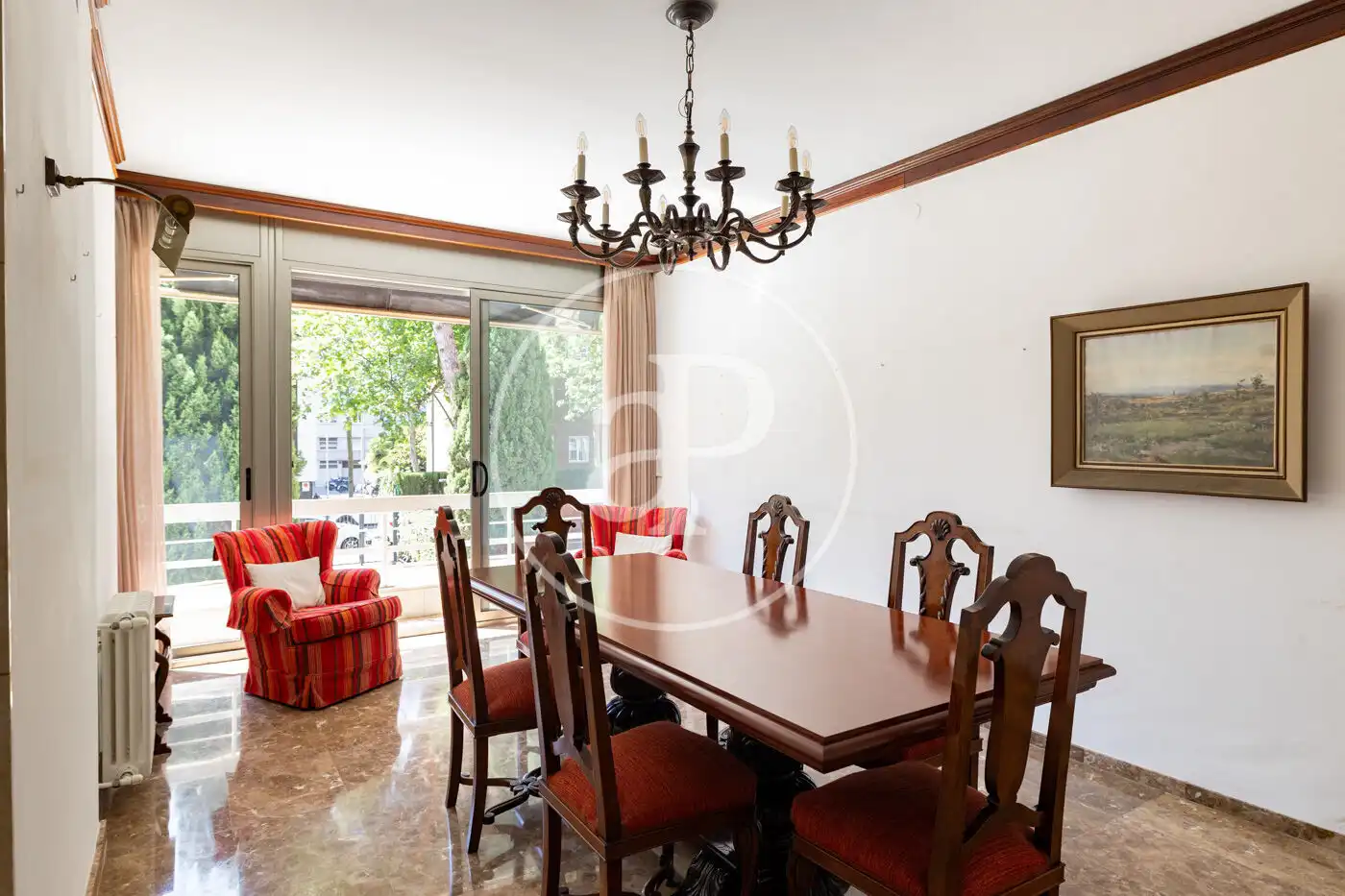 Comedor de Piso de alquiler en Barcelona con Calefacción, Jardín privado y Balcón