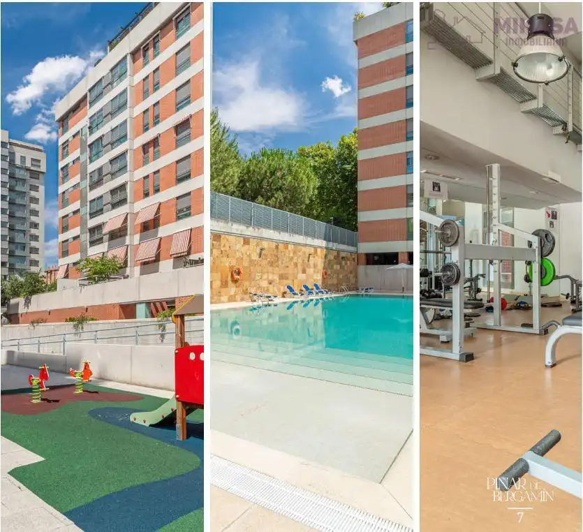 Swimming pool of Flat for rent in Madrid  with Air Conditioner, Heating and Community pool