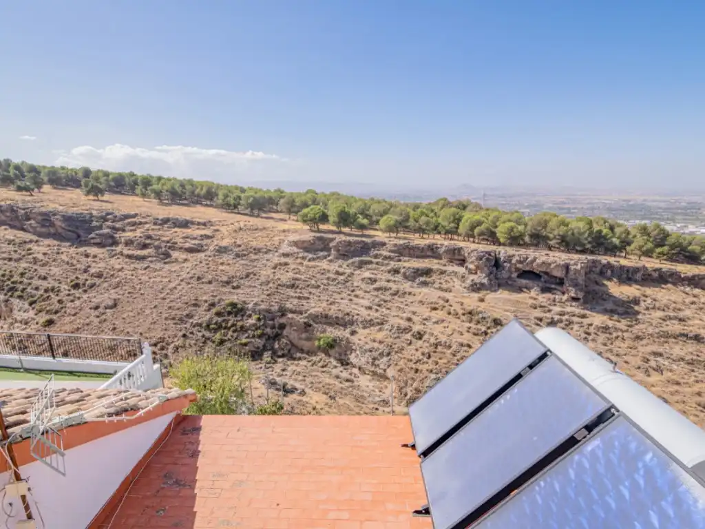 Vista exterior de Casa o chalet en venta en Monachil con Jardín privado, Terraza y Piscina