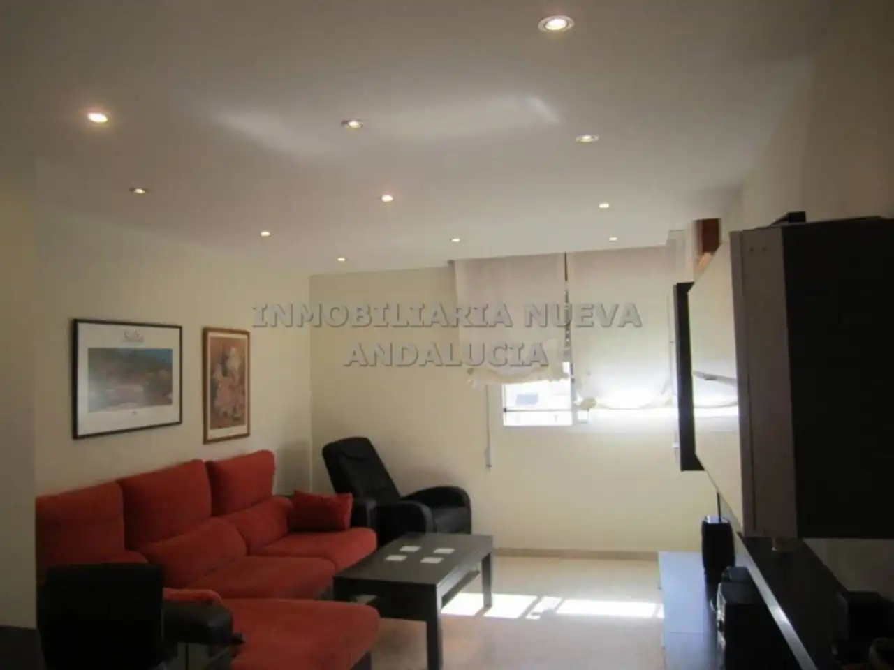 Sala d'estar de Pis de lloguer en Almería amb Aire condicionat i Moblat
