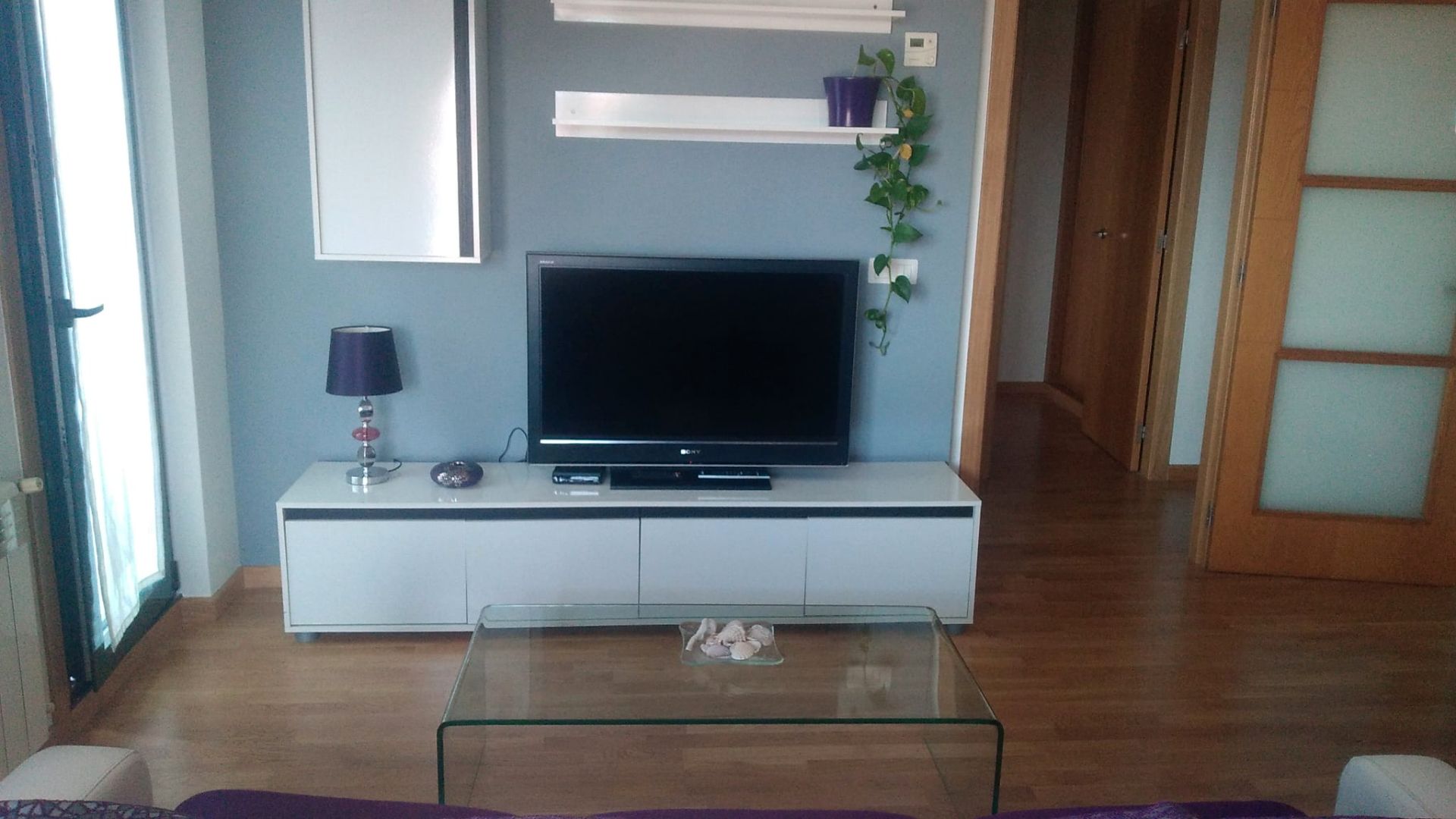 Sala d'estar de Àtic de lloguer en Pontevedra Capital  amb Calefacció, Terrassa i Moblat
