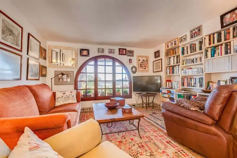 Sala d'estar de Finca rústica en venda en Teulada amb Jardí privat, Terrassa i Traster