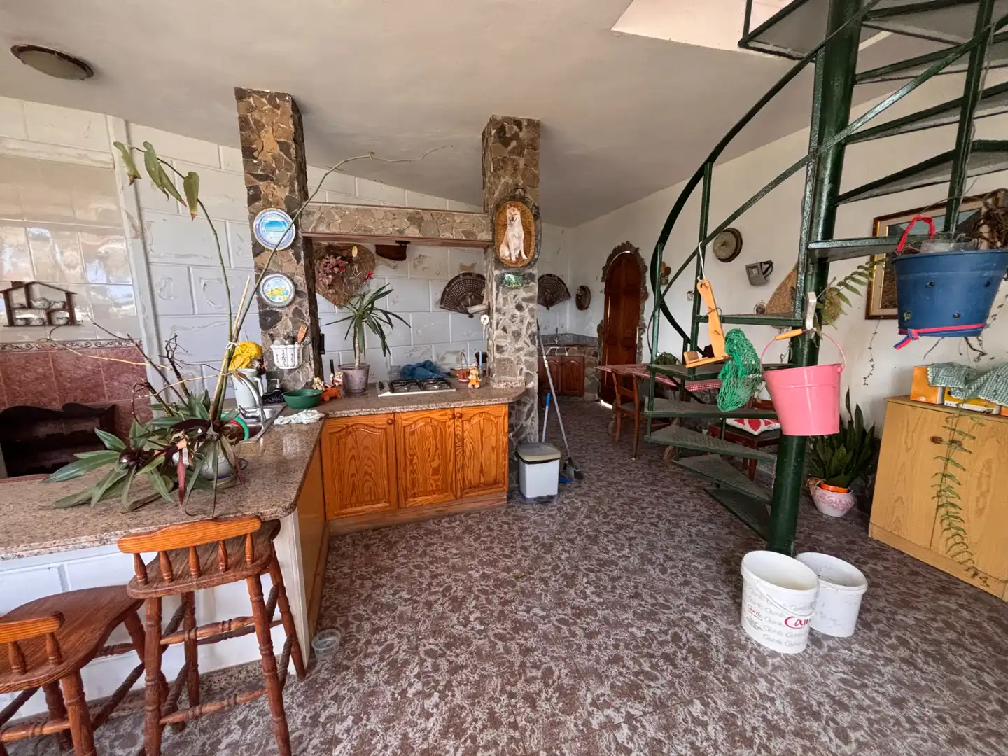 Cuina de Casa o xalet en venda en Icod de los Vinos amb Jardí privat, Terrassa i Traster