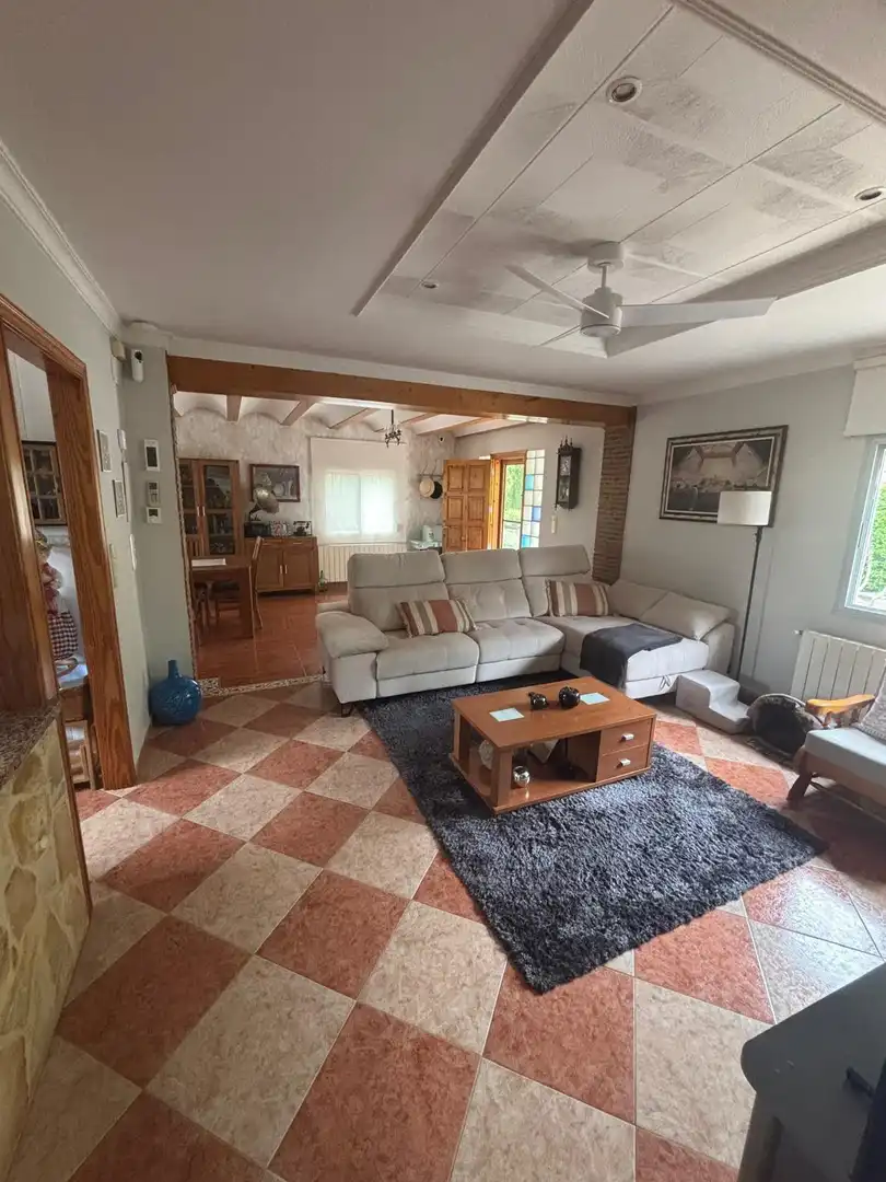 Living room of Houses for sale in Simat de la Valldigna  with Air Conditioner, Heating and Swimming Pool