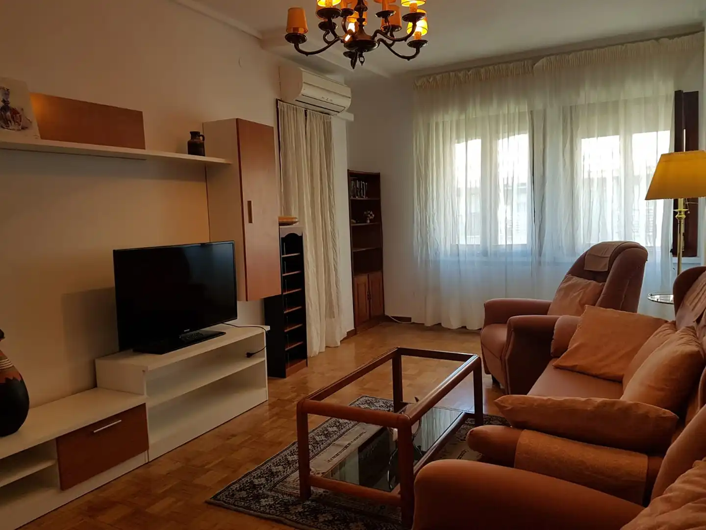 Wohnzimmer von Wohnung zur Miete in Cáceres mit Klimaanlage, Heizung und Terrasse