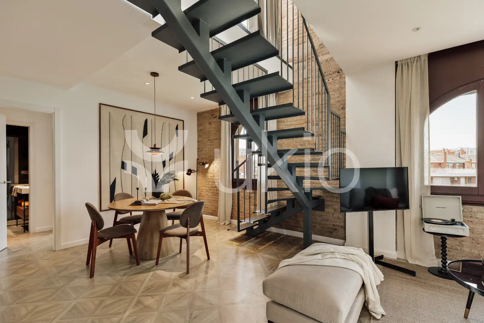 Sala d'estar de Apartament de lloguer en Barcelona amb Aire condicionat, Calefacció i Terrassa