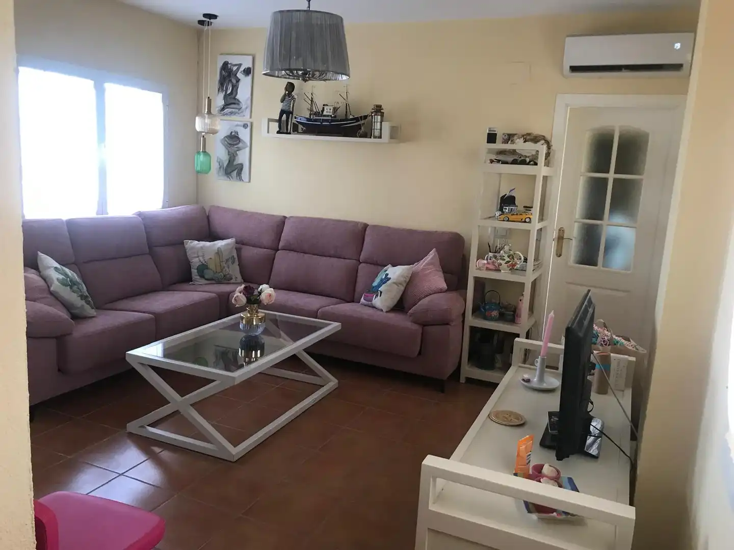 Wohnzimmer von Wohnung zur Miete in Sanlúcar de Barrameda mit Klimaanlage, Heizung und Privatgarten
