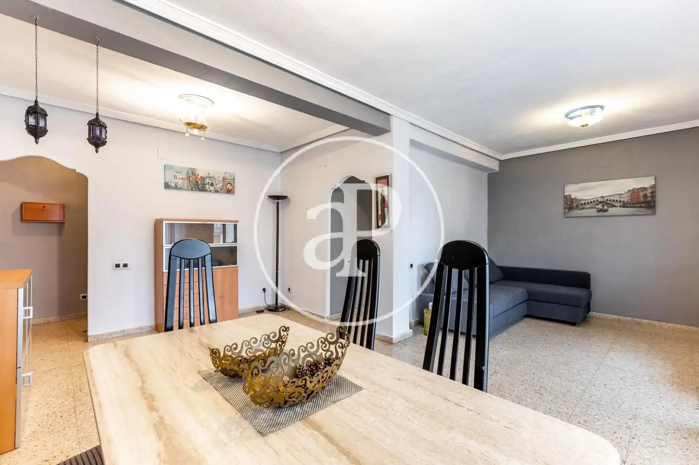 Esszimmer von Wohnung zur Miete in Valencia mit Klimaanlage, Heizung und Möbliert