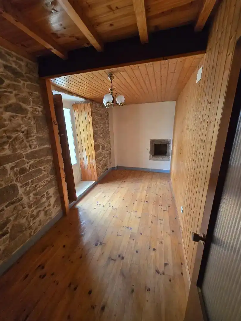 Sala d'estar de Casa adosada en venda en Burela amb Jardí privat, Parquet i Traster