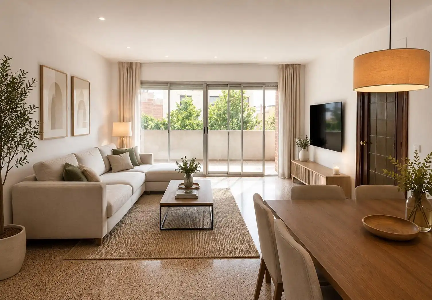 Living room of Flat for sale in Sabadell  with Air Conditioner, Heating and Terrace