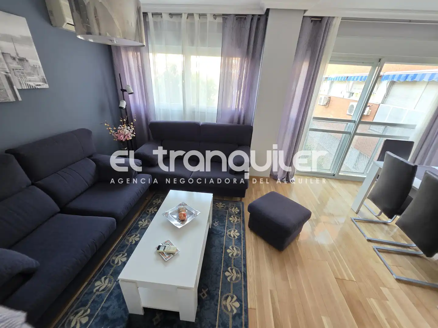 Sala de estar de Piso de alquiler en Madrid con Aire acondicionado, Parquet y Amueblado