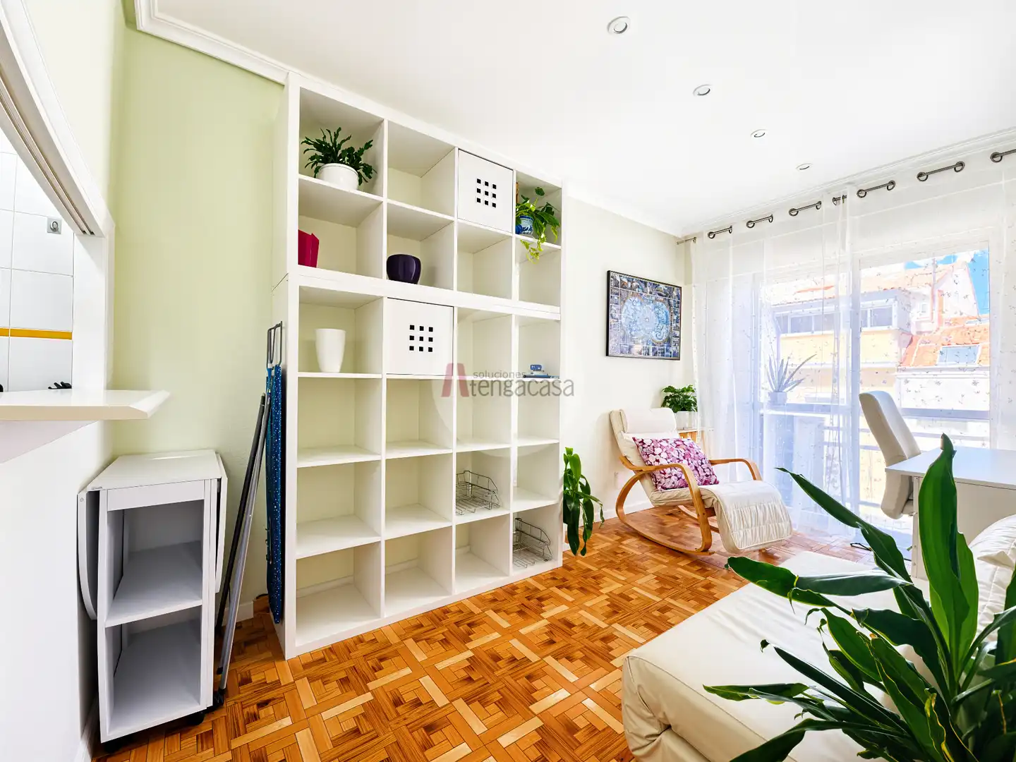 Sala de estar de Apartamento de alquiler en Madrid con Aire acondicionado, Calefacción y Terraza