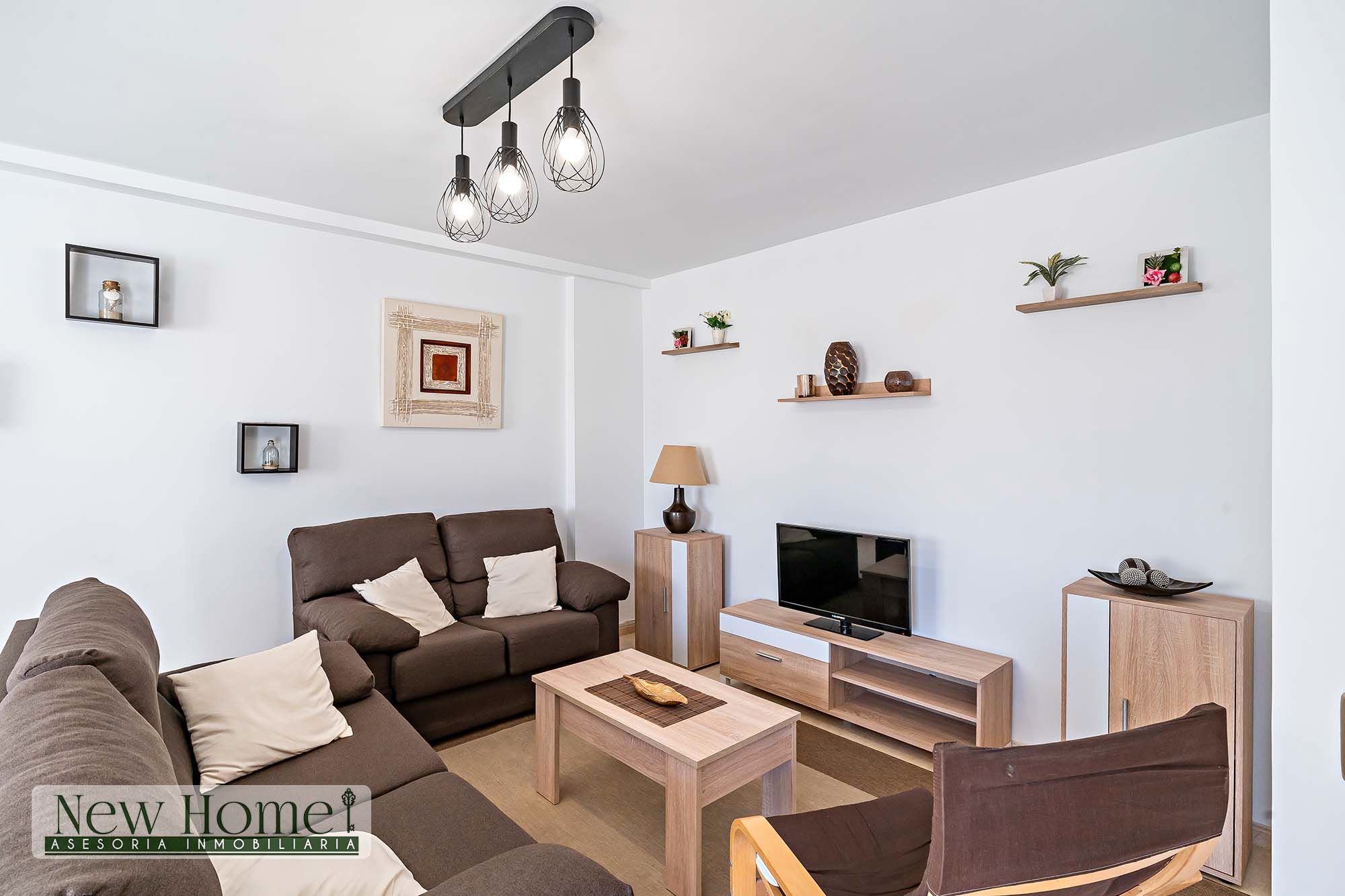 Living room of Flat for sale in Roquetas de Mar  with Air Conditioner, Furnished and Balcony