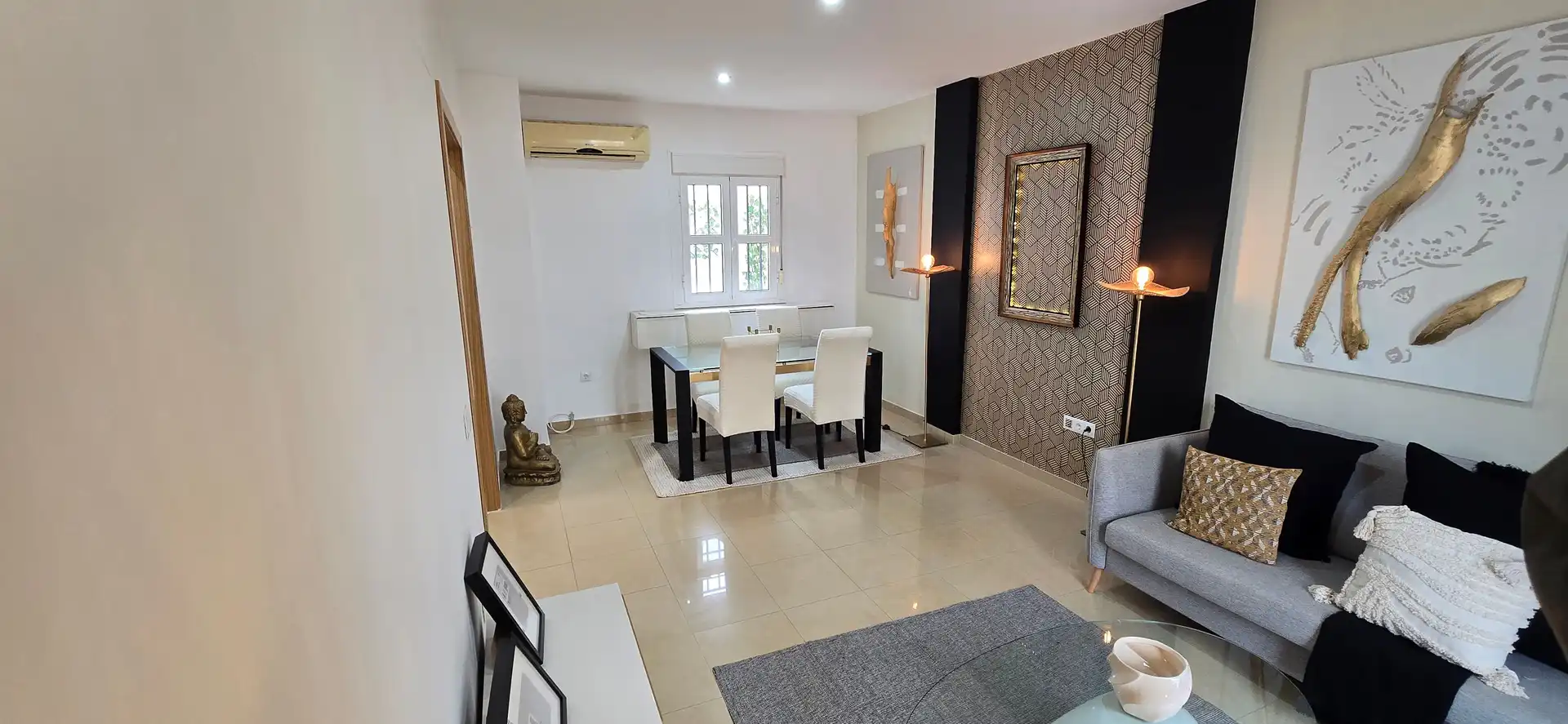Comedor de Casa adosada en venta en Paterna de Rivera con Aire acondicionado, Jardín privado y Terraza