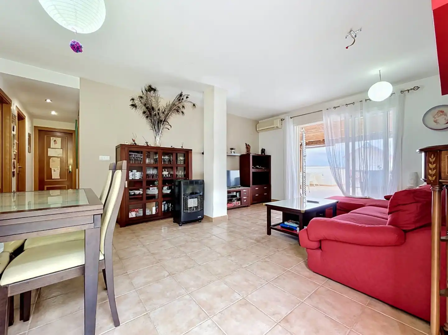 Living room of Flat for sale in Finestrat  with Air Conditioner, Private garden and Terrace