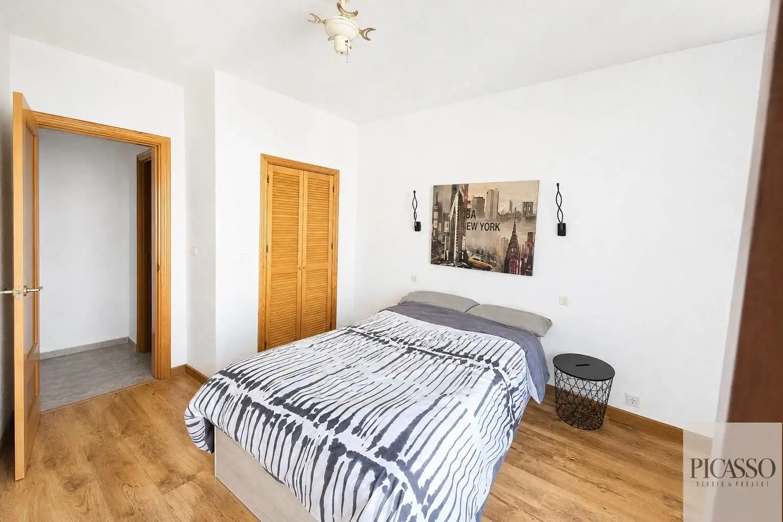 Schlafzimmer von Wohnung zum Verkauf in Torremolinos mit Klimaanlage, Heizung und Privatgarten