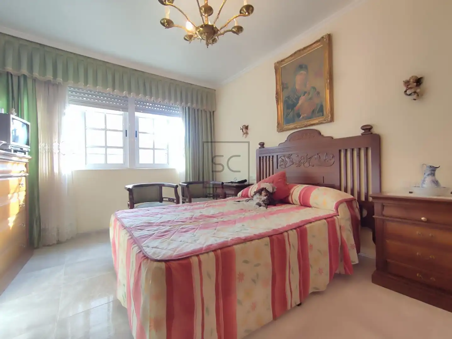 Schlafzimmer von Einfamilien-Reihenhaus zum Verkauf in Ares mit Terrasse, Abstellraum und Möbliert