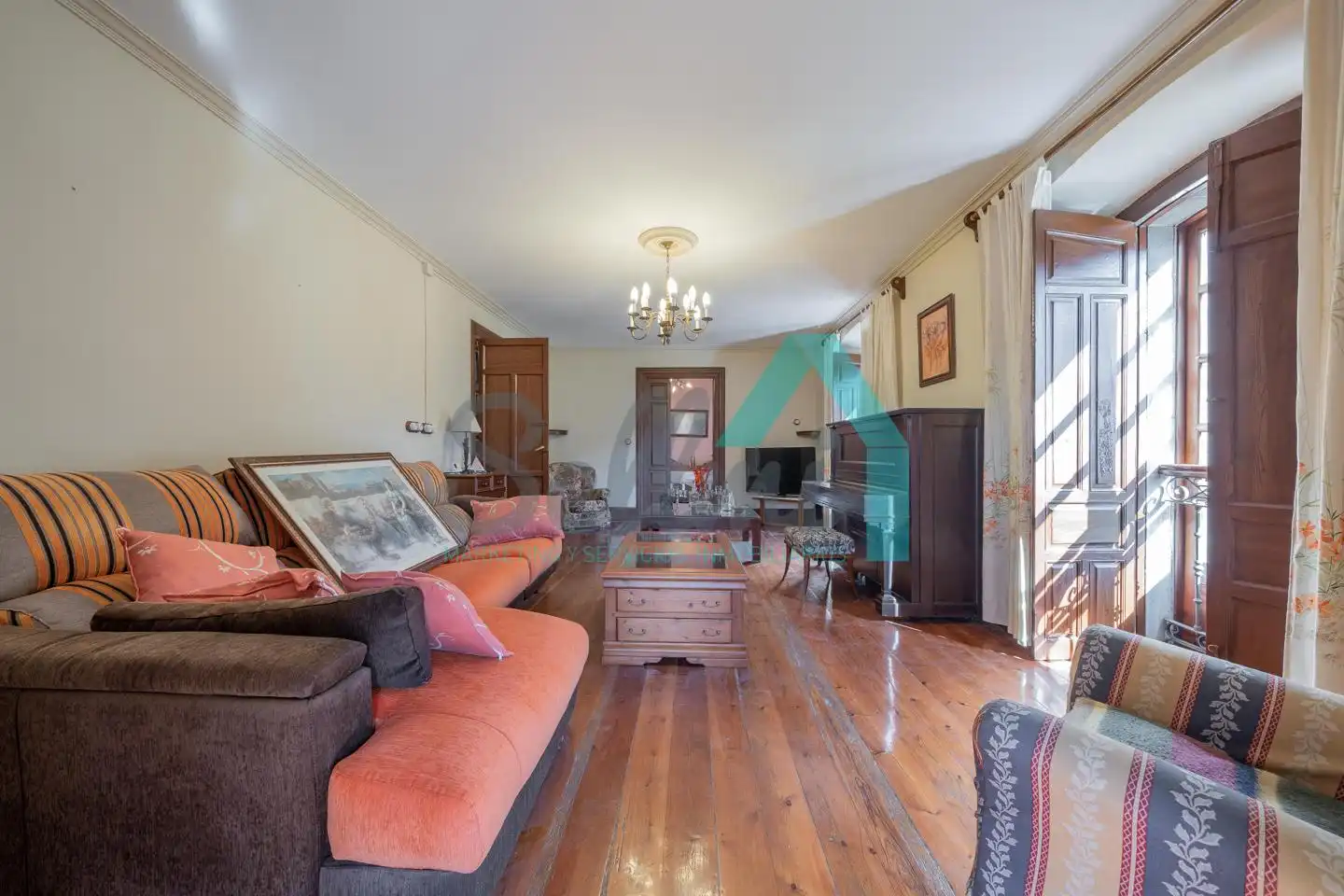 Living room of Houses for sale in Pravia  with Heating, Private garden and Parquet flooring