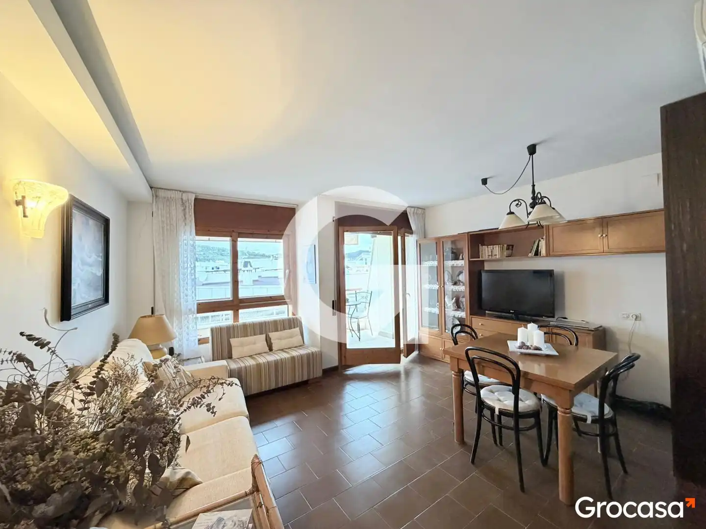 Sala d'estar de Apartament en venda en Tossa de Mar amb Aire condicionat, Terrassa i Forn