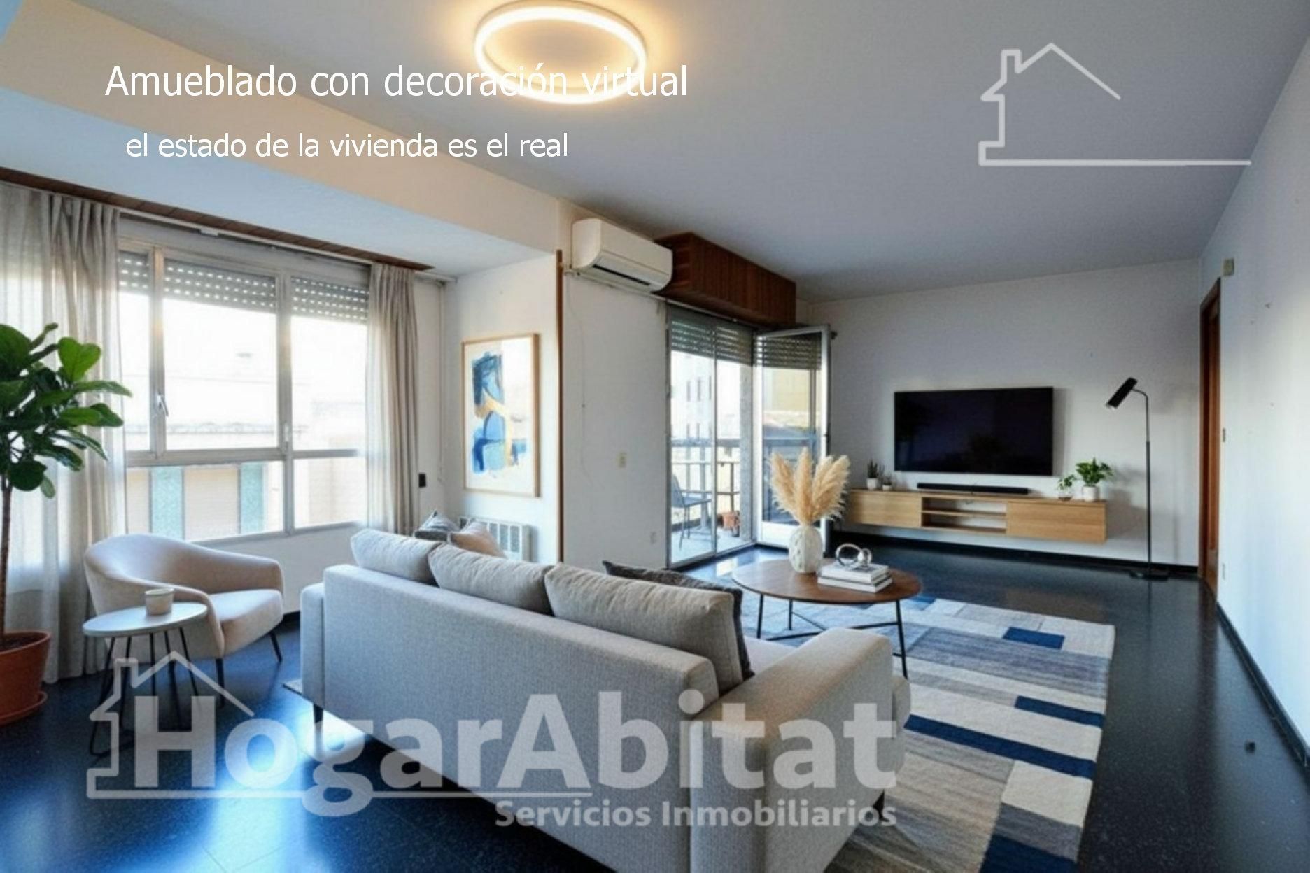 Sala de estar de Piso en venta en Oliva con Terraza, Trastero y Balcón