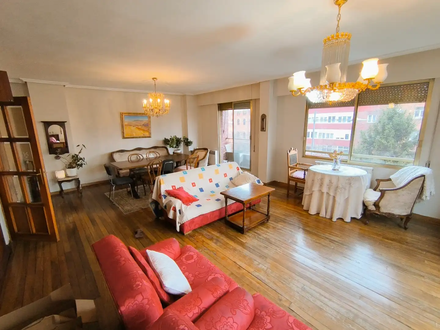 Sala de estar de Piso en venta en Palencia con Calefacción, Parquet y Terraza