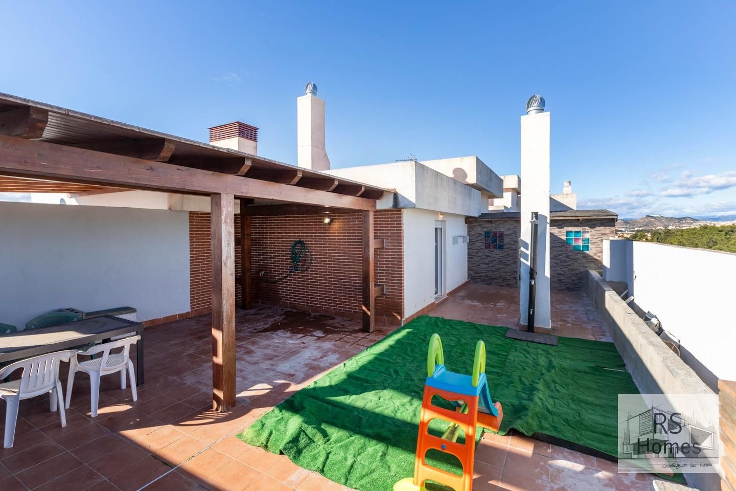Terrasse von Dachboden zum verkauf in La Pobla de Vallbona mit Klimaanlage, Terrasse und Abstellraum
