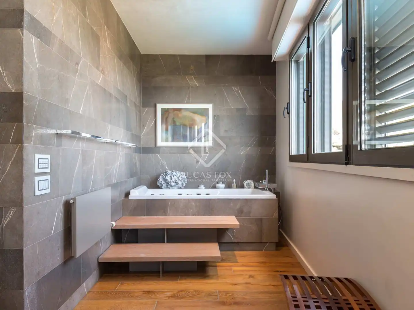 Badezimmer von Haus oder Chalet zum Verkauf in Esplugues de Llobregat mit Klimaanlage, Heizung und Privatgarten