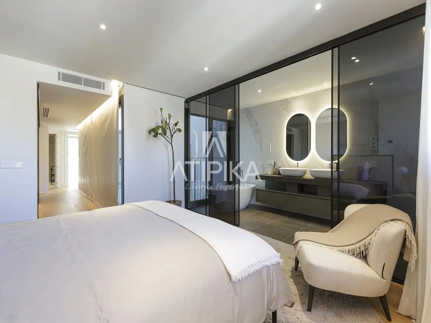 Schlafzimmer von Dachboden zum Verkauf in Barcelona mit Klimaanlage, Heizung und Terrasse
