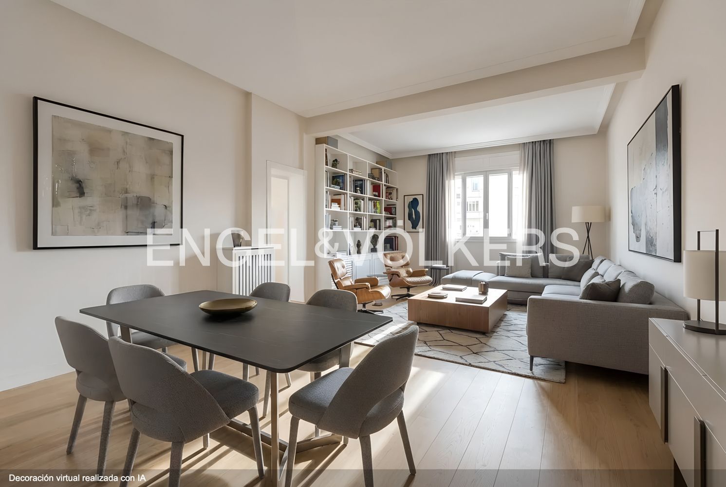 Sala d'estar de Pis en venda en  Madrid Capital amb Aire condicionat, Calefacció i Parquet