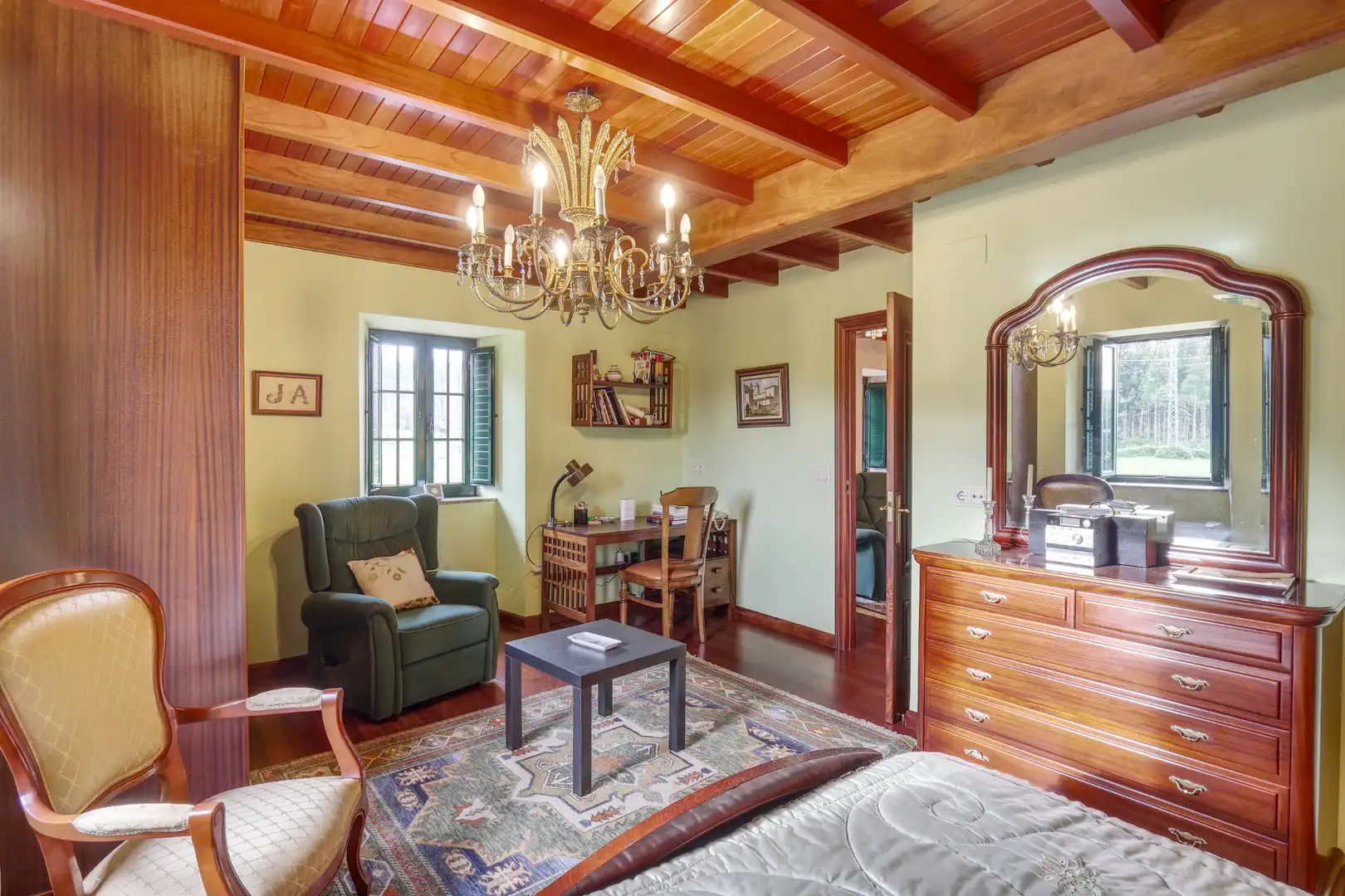 Sala de estar de Finca rústica en venta en Valdoviño con Calefacción, Jardín privado y Parquet