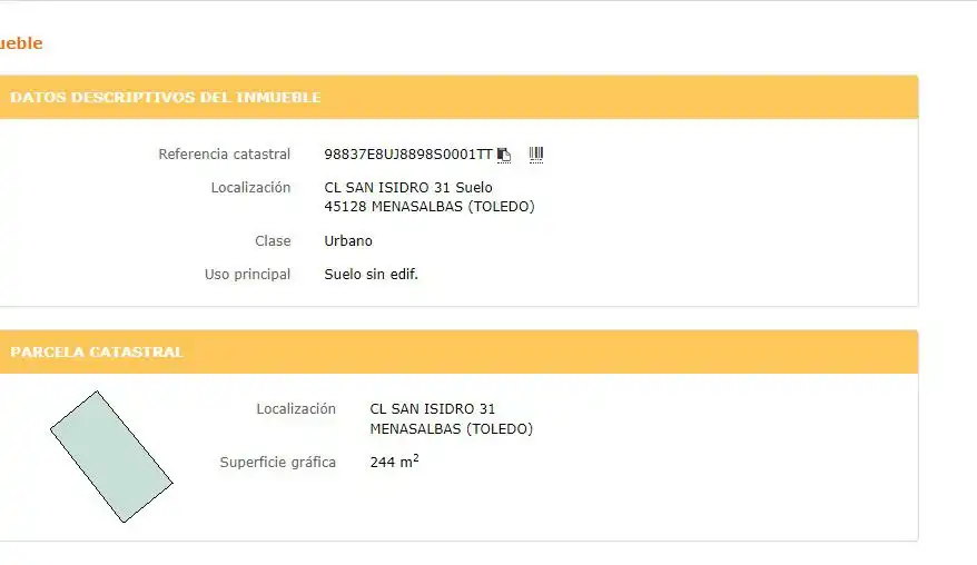 Terreno residenziale in vendita a Menasalbas, imagen 3