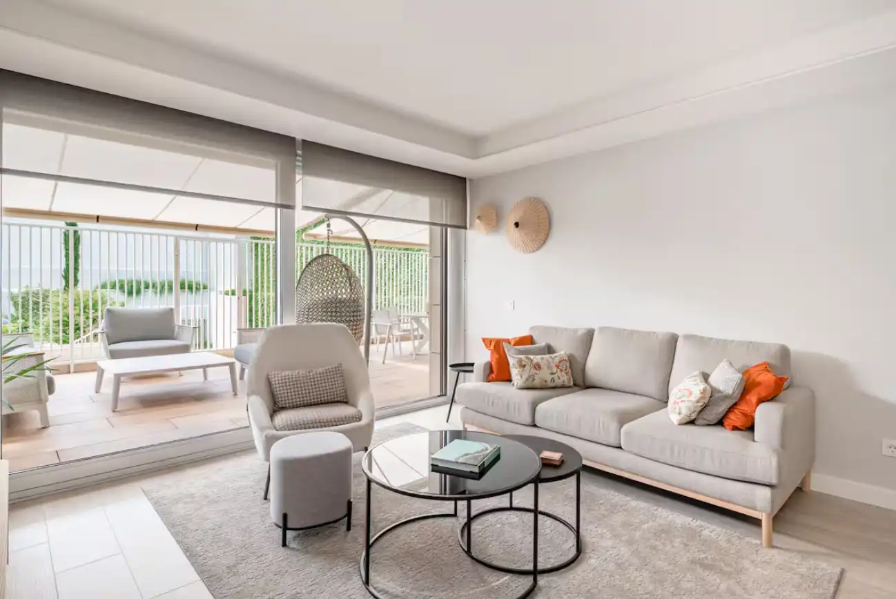 Sala d'estar de Apartament de lloguer amb opció a compra en Madrid amb Aire condicionat, Calefacció i Parquet