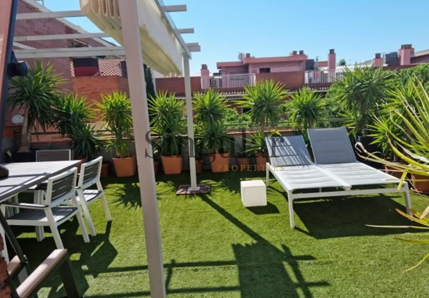 Terrasse von Dachboden zur Miete in Sarrià - Sant Gervasi