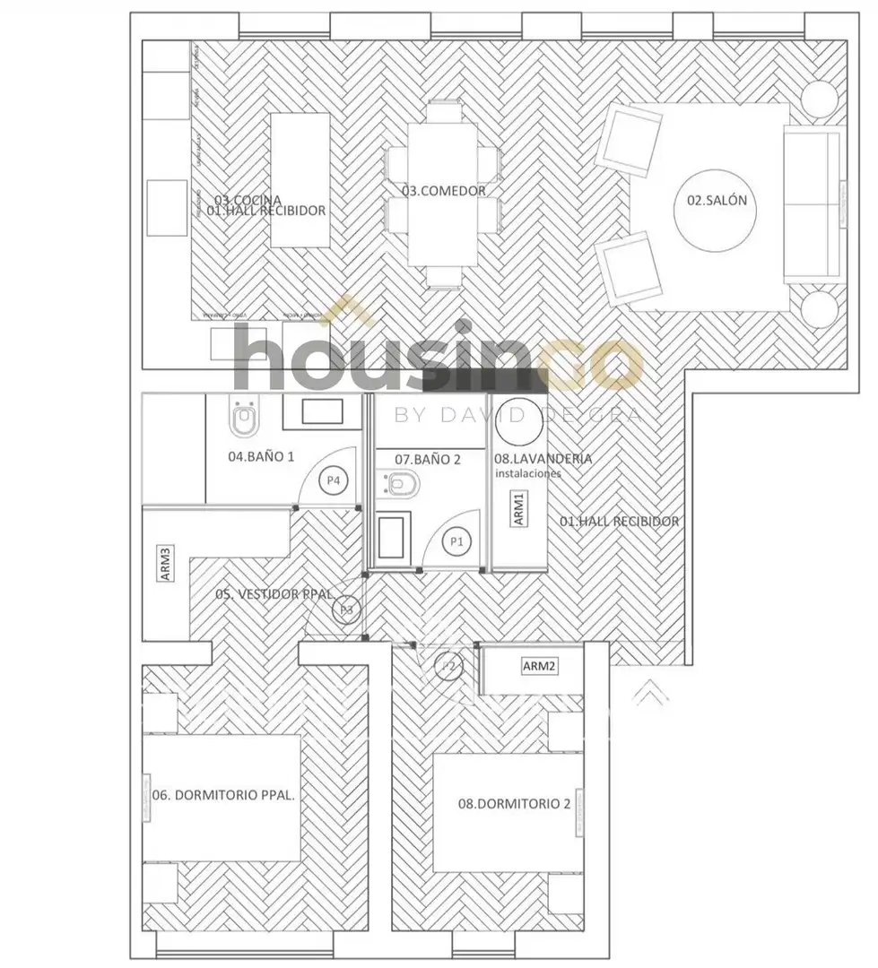 Flat for sale in Madrid  with Air Conditioner, Heating and Parquet flooring
