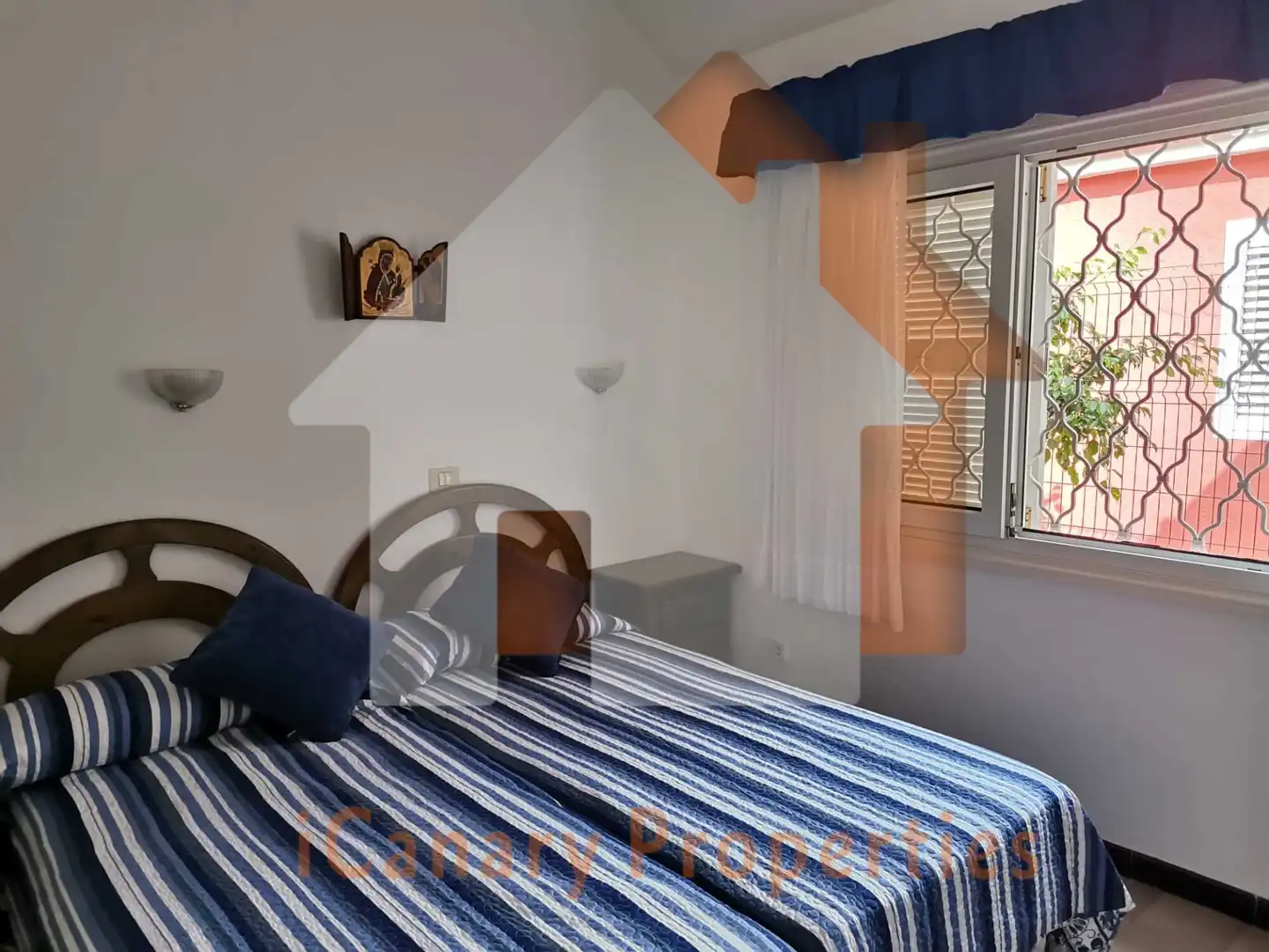 Habitación de Casa adosada de alquiler en San Bartolomé de Tirajana con Aire acondicionado, Jardín privado y Terraza