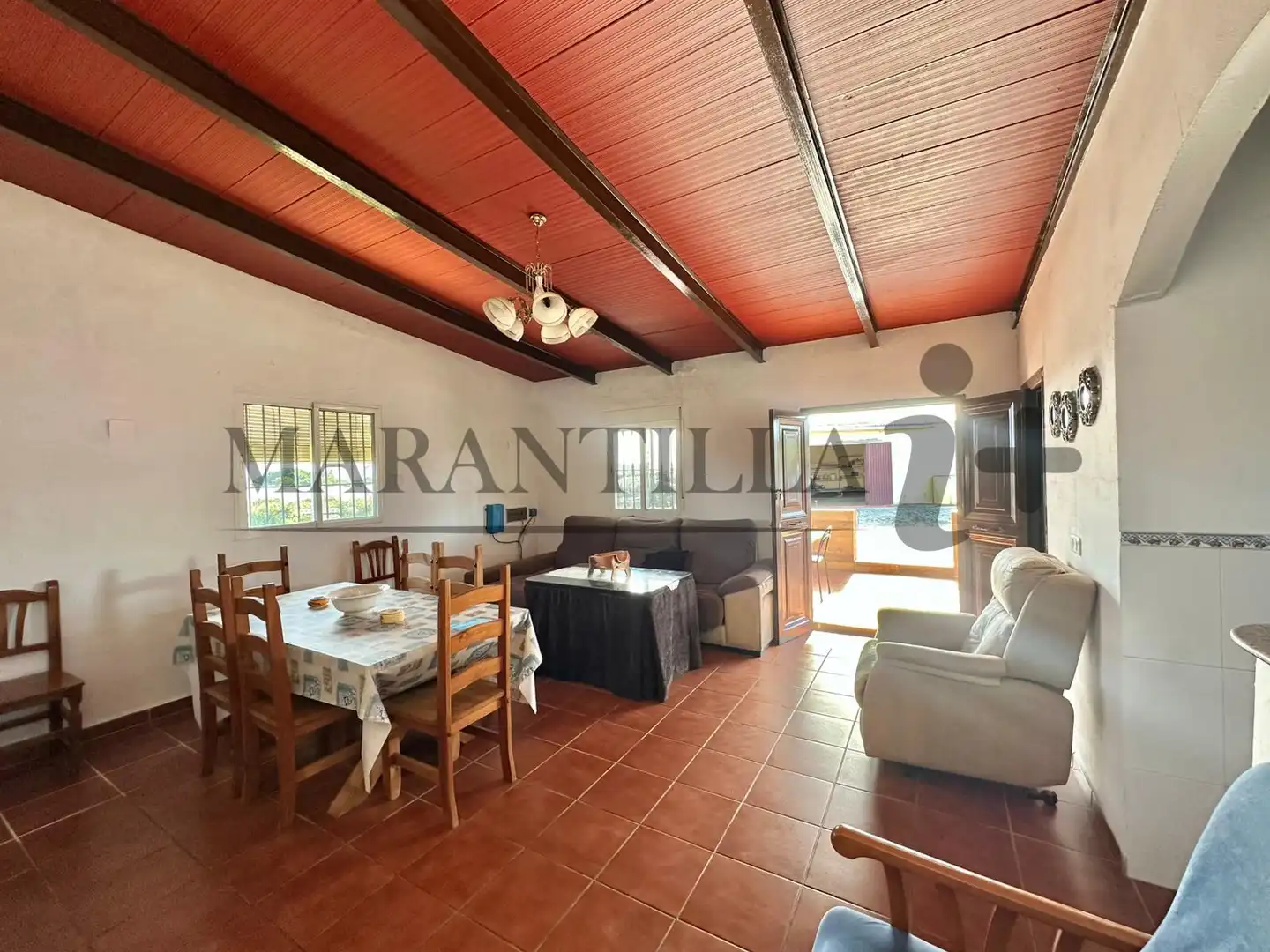 Sala de estar de Finca rústica en venta en Lepe con Terraza, Trastero y Amueblado