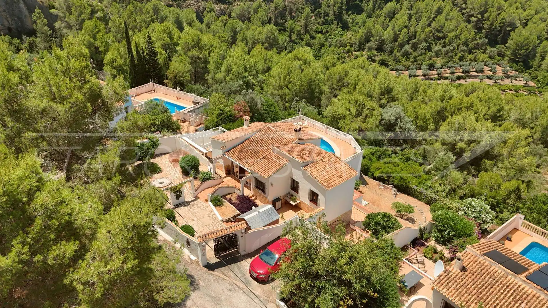 Vista exterior de Casa o xalet en venda en Benidoleig amb Aire condicionat, Jardí privat i Piscina