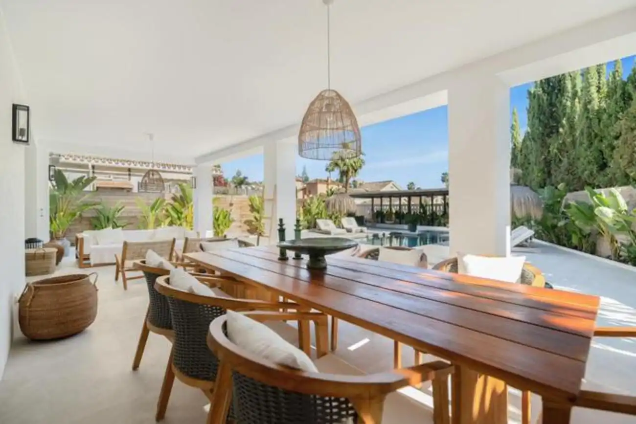 Terraza de Casa o chalet de alquiler en Marbella con Aire acondicionado, Calefacción y Jardín privado