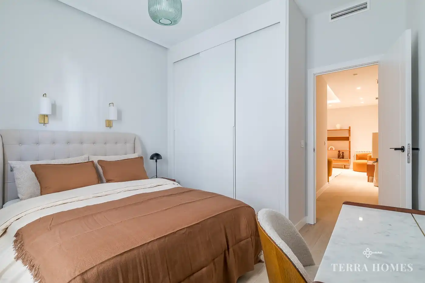Habitación de Apartamento de alquiler en Madrid con Aire acondicionado, Amueblado y Internet
