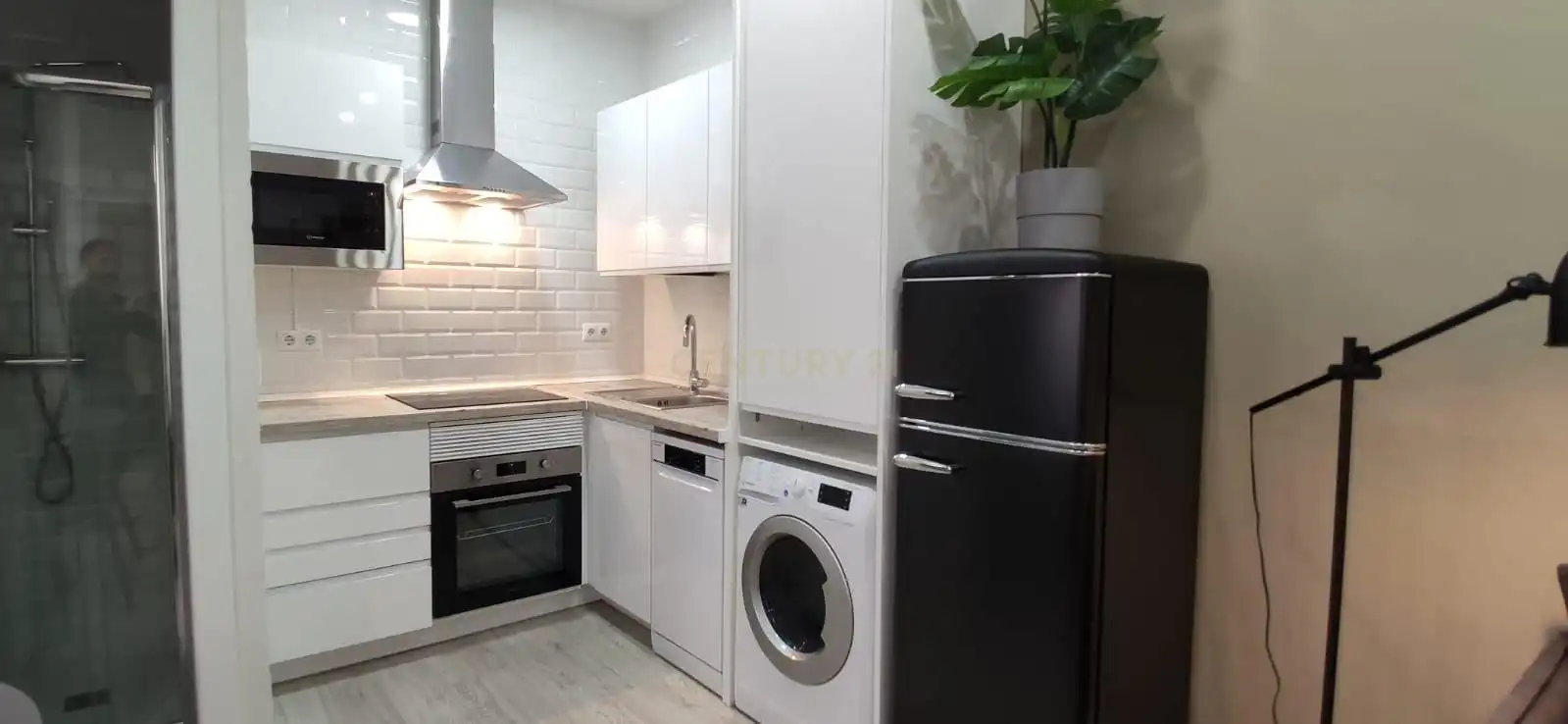 Cocina de Apartamento de alquiler en Madrid con Aire acondicionado, Horno y Lavadora