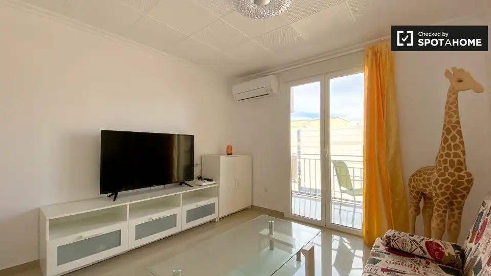 Sala d'estar de Pis per a compartir en Valencia amb Aire condicionat, Calefacció i Terrassa